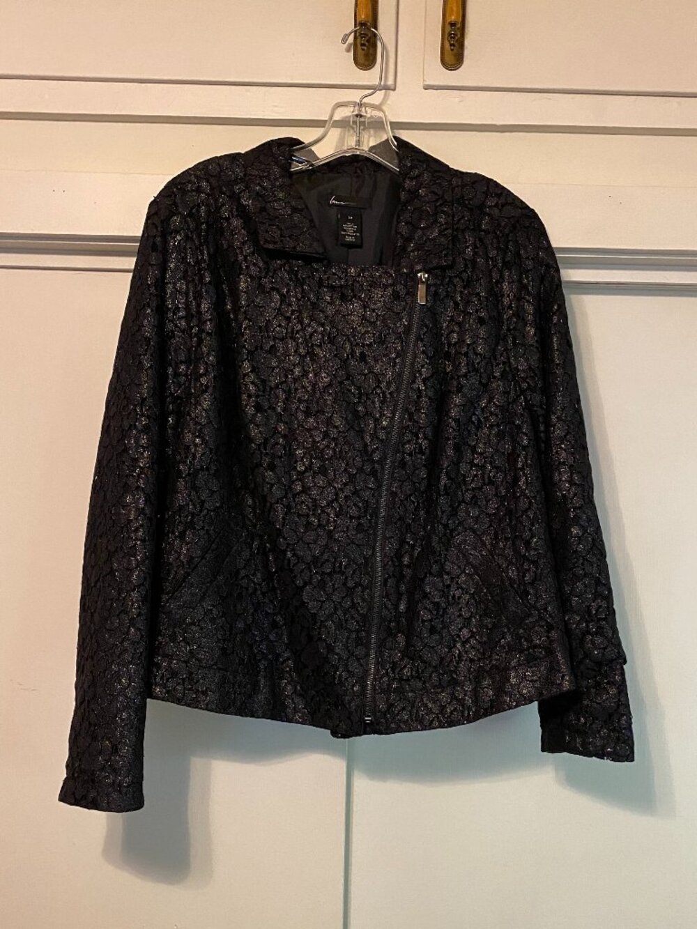Lane Bryant, black, metallic, lace jacket, size 20